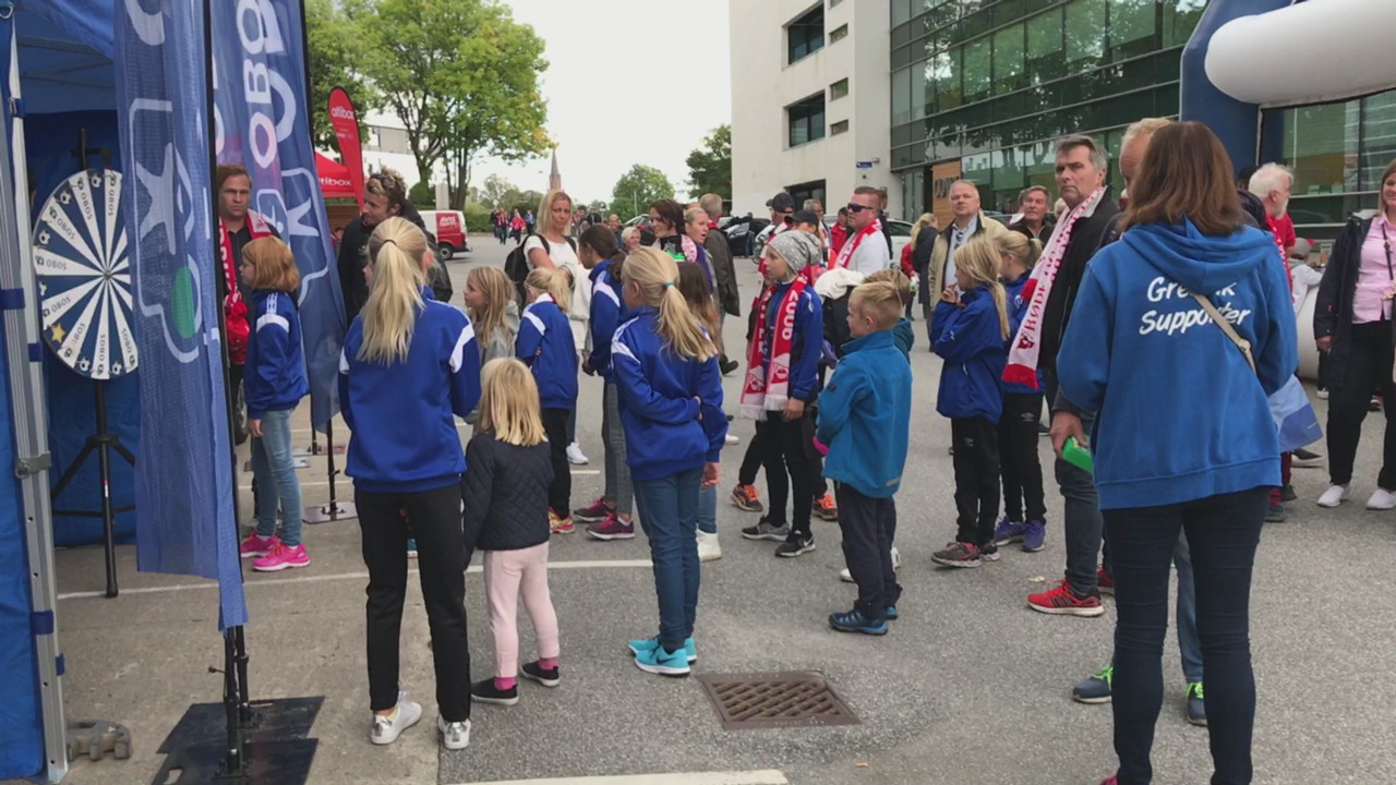 FFK-fanzone før byjubileumskampen
